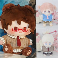 Cotton Doll Vest Uniform Outfit Set for 10cm/20cm Dolls