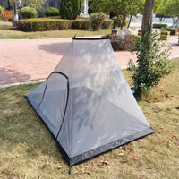 Portable 2-Person Outdoor Mesh Tent with Poles for Hiking and Camping, Insect-Proof