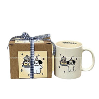 Cute Cartoon Puppy Birthday Cake Mug with Spoon, High Aesthetic Value, Home Gift for Festivals