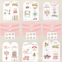 New Birthday Card Creative Folding English Happy Birthday Card Children's Birthday Gift Blessing Message Card