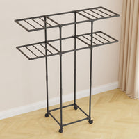 Portable Garment Rack with Storage Shelves - Multi-functional Clothes Organizer for Bedroom & Balcony