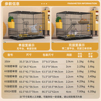 Foldable Indoor/Outdoor Rabbit Cage with Easy Cleaning Tray for Dwarf Rabbits and Cats