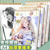 A4 Sketchbook for Students, Thickened Drawing Pad for Art Practice and Quick Sketches