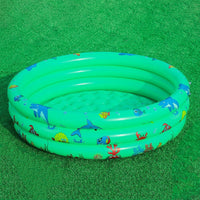 Inflatable 3-Ring Kids' Swimming Pool for Outdoor Water Play and Ball Pit