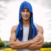 U-Shaped Cooling Hoodie Towel for Sports, Gym, Beach, Camping - Sun Protection & Quick Dry
