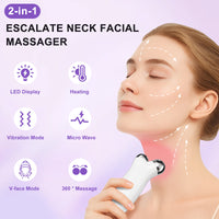 Microcurrent V-Face Roller Massager for Facial Lifting and Skin Rejuvenation
