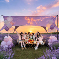 Outdoor Camping Tarp Sunshade Rainproof Quick Setup Swallowtail Tent for Picnics and Fishing