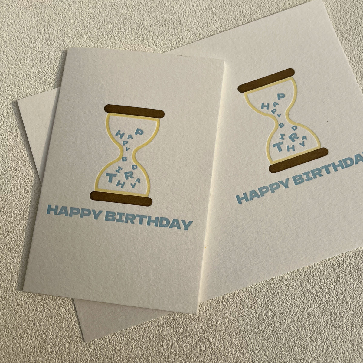 Folding Birthday Card with Countdown Hourglass, Romantic Blessing Gift for Friends and Businesses