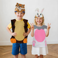 Toddler Animal Costume for Halloween & Performances - Fleece Jumpsuit with Headpiece