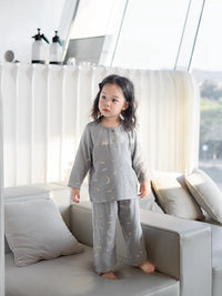 Kids' Bamboo Cotton Gauze Pajama Set for All Seasons, Parent-Child Homewear for Boys and Girls