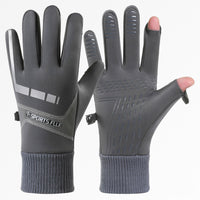 Winter Cycling Gloves with Flip-Top Fingerless Design, Touchscreen Compatible, Waterproof & Warm for Motorcycle and Outdoor Sports