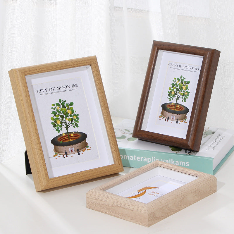 3D Deep Shadow Box Picture Frame for Wall or Tabletop Display, Wooden Specimen Art Frame