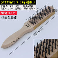 Wire Brush with Wooden Handle for Rust Removal and Cleaning