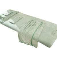 Salon Spa Towel Set - Thick Absorbent Coral Fleece Bath Towel, Hair Towel, and Massage Bed Sheet with Custom Logo Option
