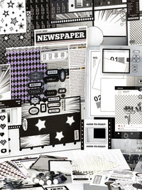 Anime Manga Style DIY Ita Bag Material Set with Ribbon, Stickers, and Background Paper