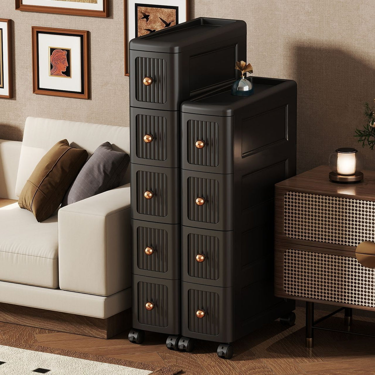 15cm Multi-Layer Slim Drawer Storage Cabinet for Kitchen and Home