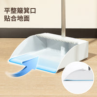 Deli Dexin LQ160 Broom and Dustpan Set with Comb Teeth - Grey