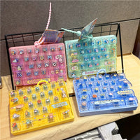 26-Key Fidget Keyboard Keychain for Stress Relief, Bag Charm, and Party Favor