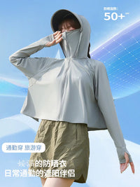 Women's UV Protection Sun Protection Jacket with Detachable Hood - Lightweight & Breathable