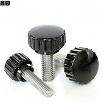 Knurled Round Head Thumb Screws with Plastic Coated Grip for Adjustment Knobs M3-M10