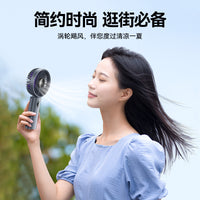 Portable USB Rechargeable Neck Fan with Foldable Stand and Turbine Cooling