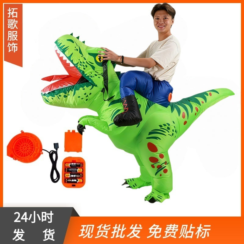 Inflatable Dinosaur Rider Costume for Halloween & Festivals