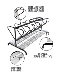Old Bird Golf Club Bag Rack, Metal Steel Double Row for 6-12 Clubs, Practice Range Equipment