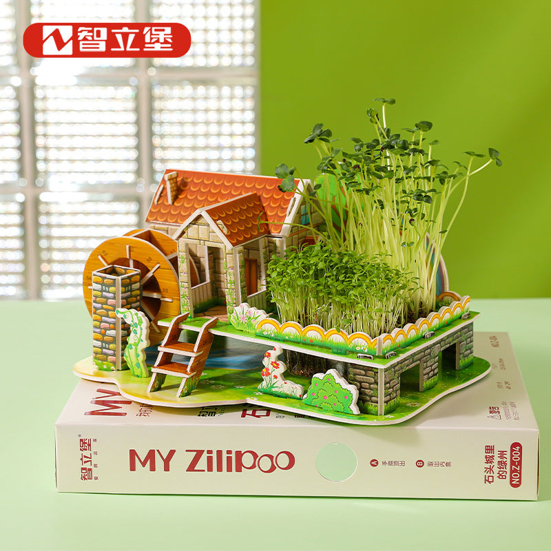 3D Paper House Puzzle DIY Kit for Kids - Educational Craft Toy