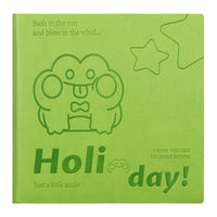 Cartoon Blank Square Notebook Lay-Flat Sketchbook for Travel and Art