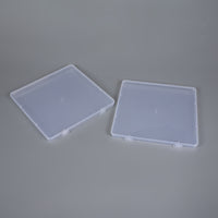 Square Transparent Plastic Storage Box for Hardware, Nail Art Tools, and Cards