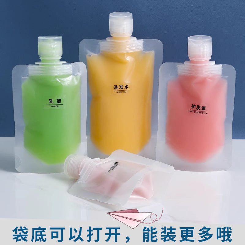 Portable Travel Toiletry Pouch for Shampoo, Body Wash, and Liquids