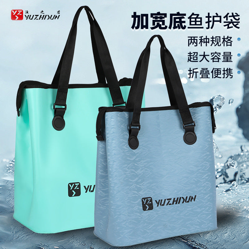 EVA Fishing Live Fish Bucket Bag with Handle, Thickened Waterproof Storage for Fishing Gear
