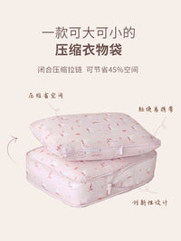 5-Piece Travel Compression Packing Cubes Set for Clothes, Underwear, and Shoes