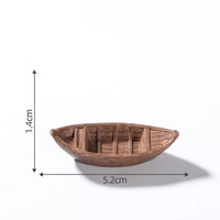 Miniature Floating Boat Model Ornaments for Micro Landscape Fish Tank Decor