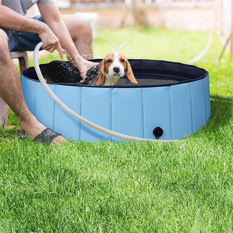Foldable PVC Pet Bathing Pool for Dogs and Cats, Portable Outdoor Kiddie Pool