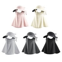 Summer UV Protection Neck Gaiter with Brim and Ice Silk Breathable Full Face Mask for Cycling