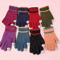 Winter Warm Full Finger Touchscreen Knitted Gloves for Adults