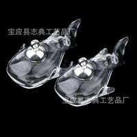 Miniature Shark Bottle Glass Cover for DIY Dollhouse Accessories and Micro Landscape Decor