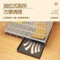 Pet Playpen Dog Crate Indoor Fence with Toilet Area for Small Dogs and Cats