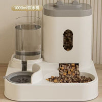 Automatic Pet Feeder with Water Dispenser and Food Bowl, Dry and Wet Food Separation for Cats and Small Dogs