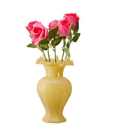Vintage French Style Ribbed Glass Vase for Hydroponic or Floral Arrangements