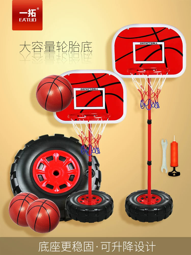 Adjustable Kids Basketball Hoop Stand Toy for Indoor Outdoor Play, Ages 3-15