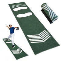 Baseball Softball Batting Stance Training Mat with Loop Pile Surface, Durable & Easy Clean
