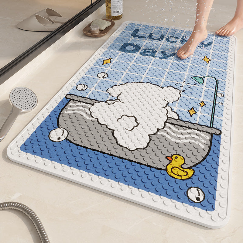 Non-Slip Bathroom Mat for Shower Room, Kids, Elderly, Anti-Fall Suction Cup Floor Mat for Home Bathroom