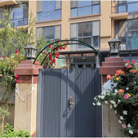 Outdoor Metal Arch Trellis for Climbing Plants, Garden Arbor for Roses and Vines, Villa Entrance Decor