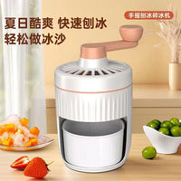 Manual Ice Shaver Machine with Visible Container for Home Use, Portable Mini Ice Crusher for Shaved Ice and Smoothies