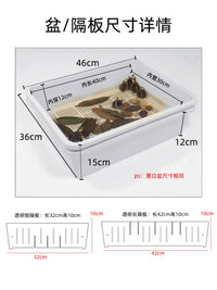 Turtle Hatching and Rearing Box with Lid - Isolation, Incubation, and Waste Separation for Aquatic Reptiles