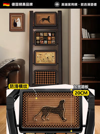 German-Style Portable Folding Ladder for Home Use, Vintage Decorative Step Stool