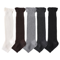 Women's Wool Blend Stirrup Leg Warmers for Boots - Japanese Style Slouch Socks
