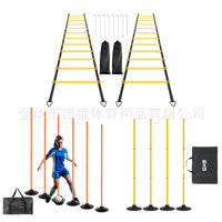 Agility Training Ladder Set with Adjustable Rods and Rubber Bases for Speed and Footwork Drills